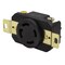Ac Works Locking Receptacle, L14-30R, 30 A, 125/250V AC, 3 Pole, Flush Mount, Black FML1430R - alternate 1